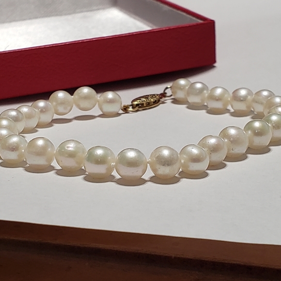 10 K gold White Fresh water pearls - Picture 10 of 11
